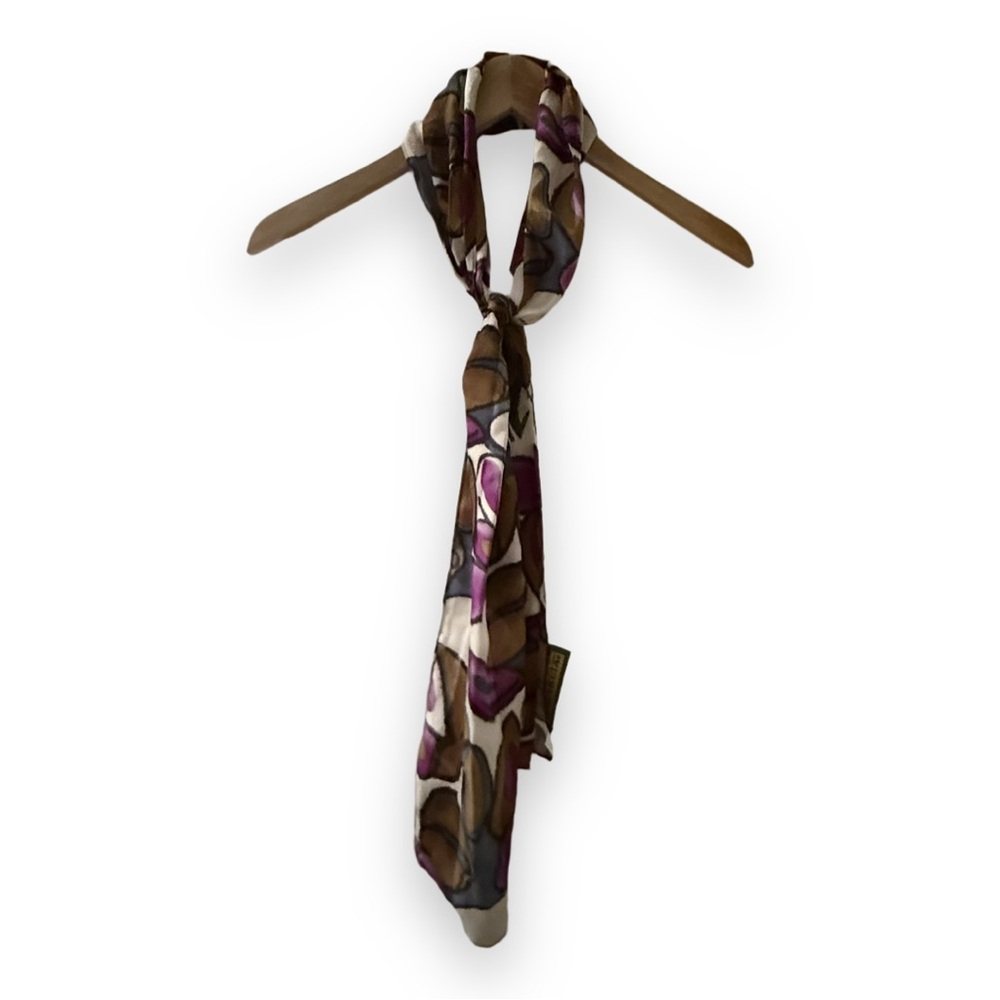 J. Garcia Artistic Brown and Purple Scarf